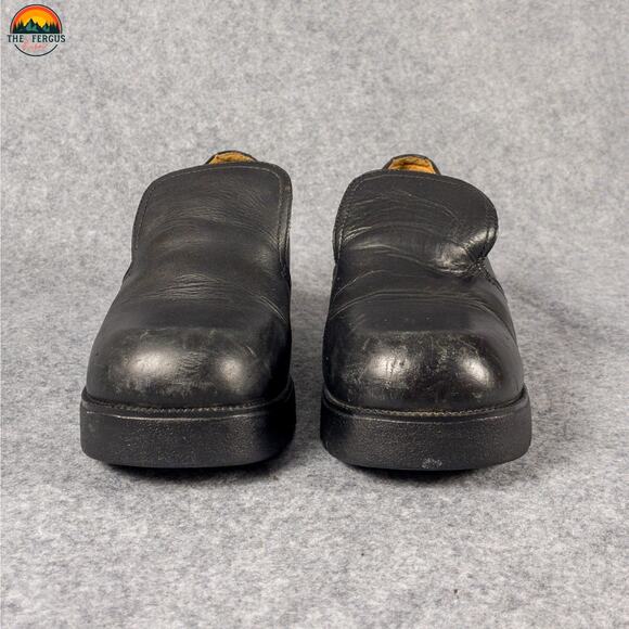 Double H Ranch Loafer Black Leather Chunky Y2K Oil Resistant Women's Size 9.5 M - Picture 2 of 11
